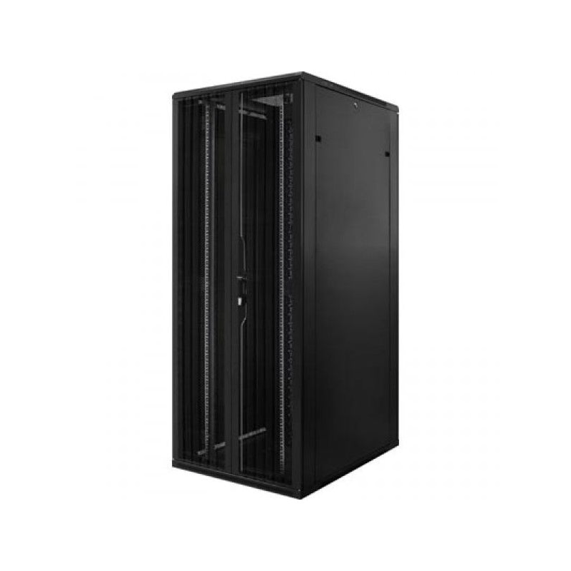 42U serverskab med dobbelt perforeret for- og bagdør 800x1200x2000mm (BxDxH)