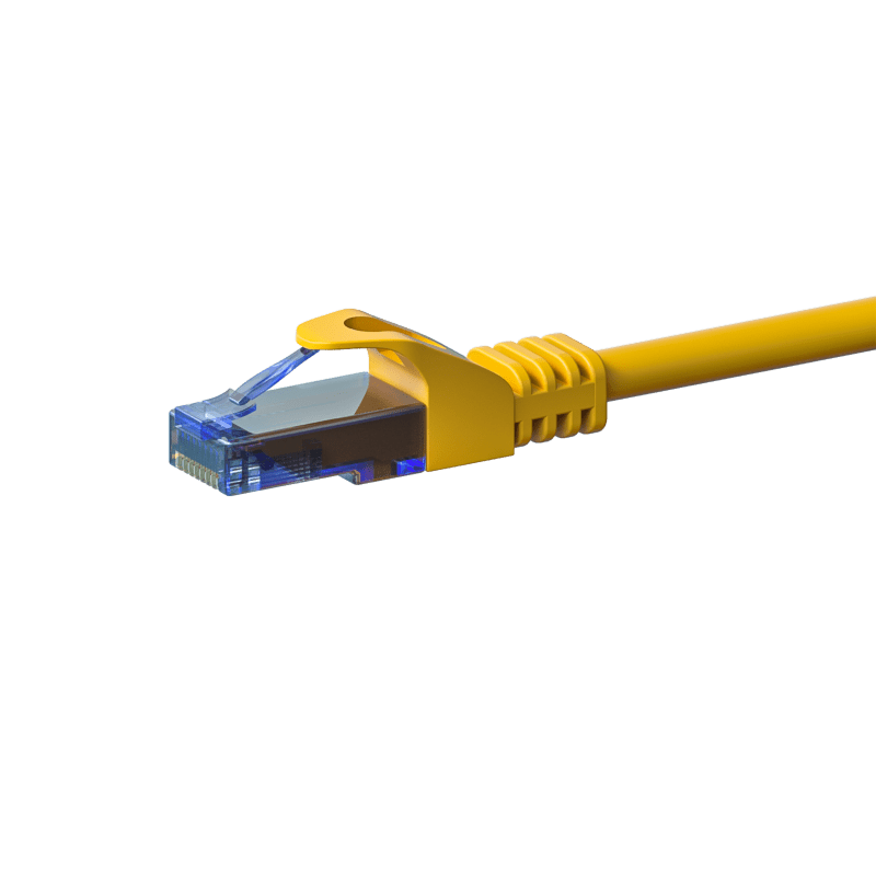 UTP CAT6a patchkabel 5m gul - 100% kobber
