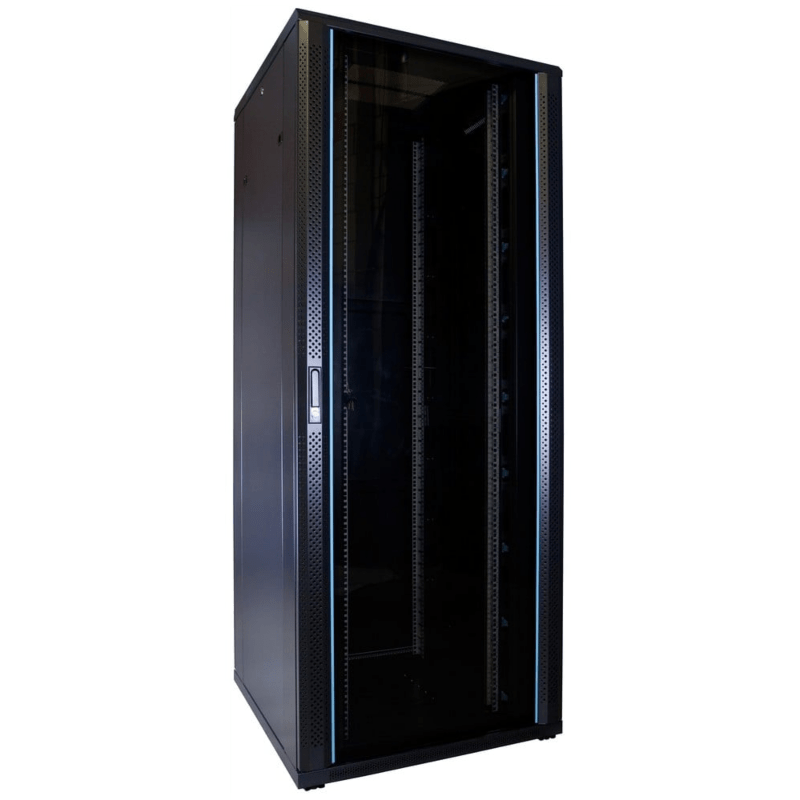 47U serverskab med glaslåge 800x800x2200mm (BxDxH)