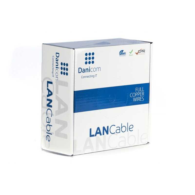 DANICOM CAT7 S/FTP 100m Udendørs kabel på rullestift - PE (Fca)