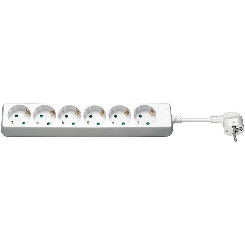 6-vejs strømskinne 3m hvid