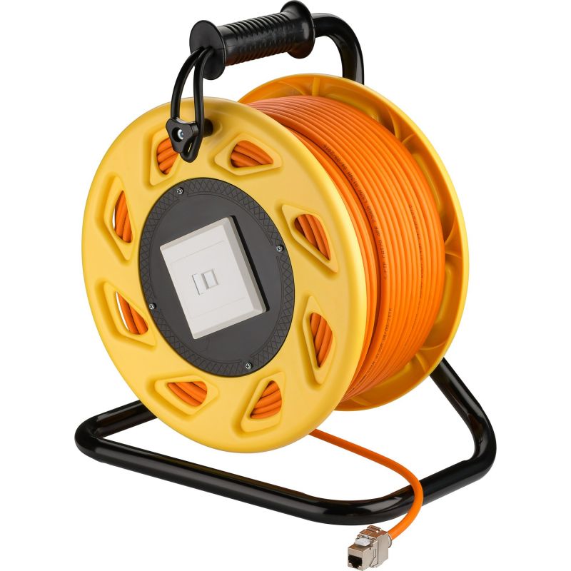 CAT7 S/FTP-kabelrulle med CAT6a Keystone-stik - RJ45 - 90 meter