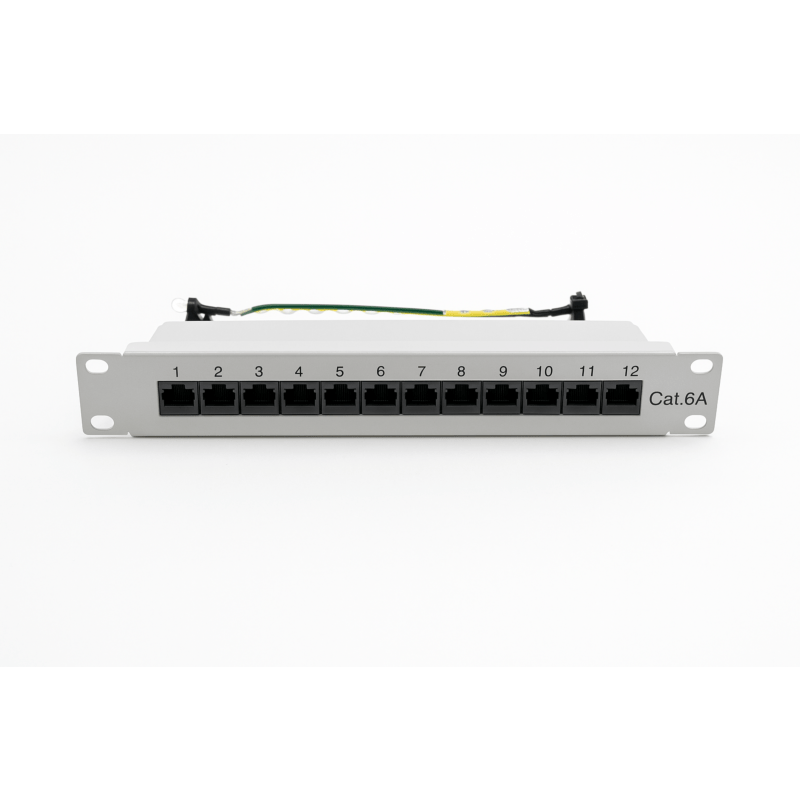 Cat6a 10 tommer 12 port STP patch panel