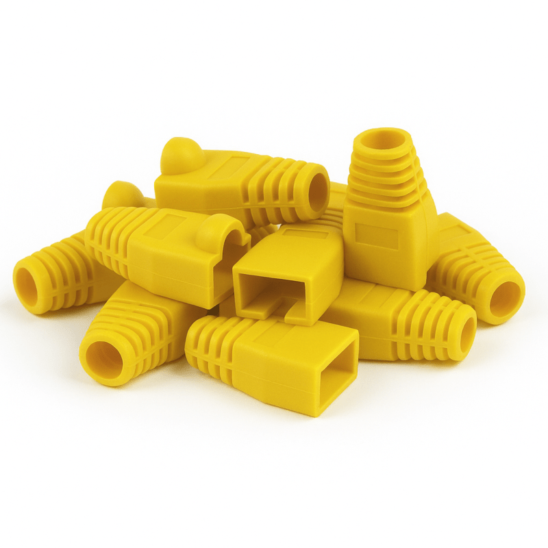 DANICOM RJ45 Kabelgennemføring Gul - 10 stk