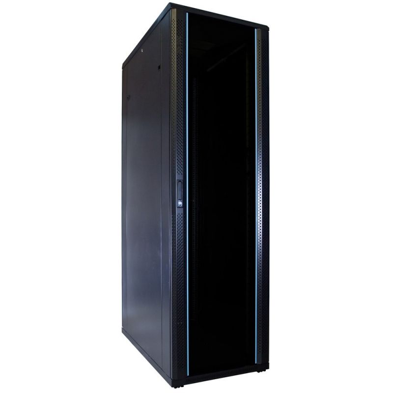 42U serverskab med glaslåge 600x1000x2000mm (BxDxH)