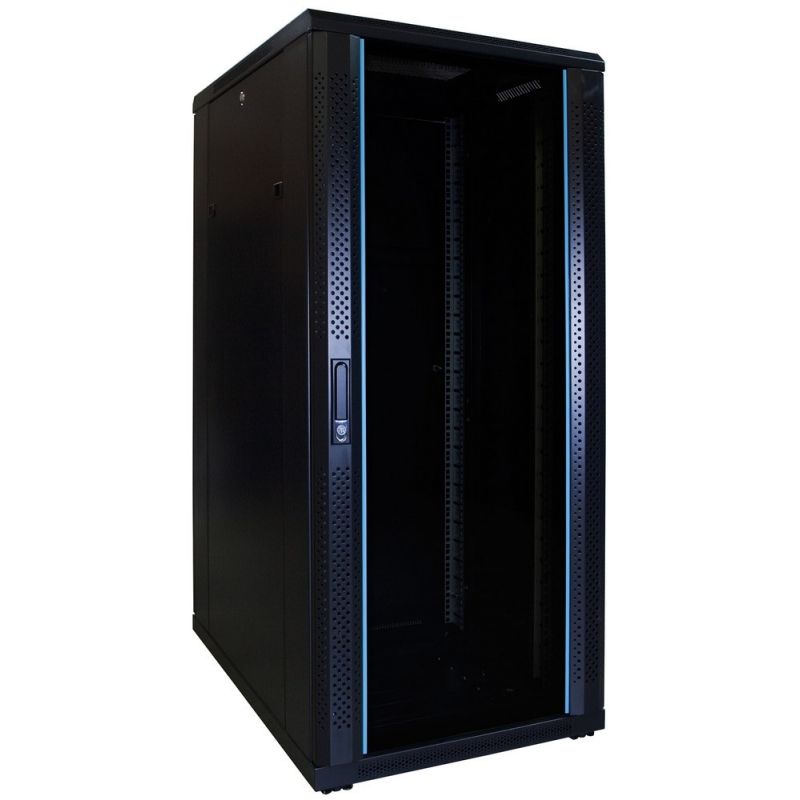 27U serverskab med glaslåge 600x800x1400mm (BxDxH)