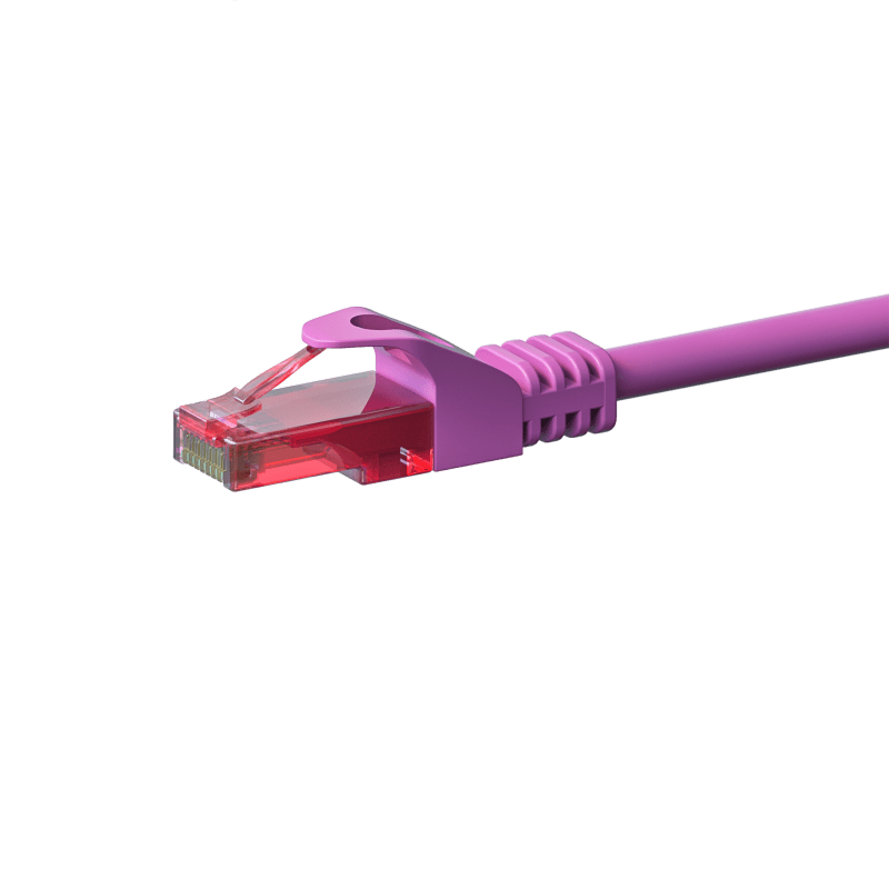 UTP CAT6 patchkabel 2m pink - 100% kobber