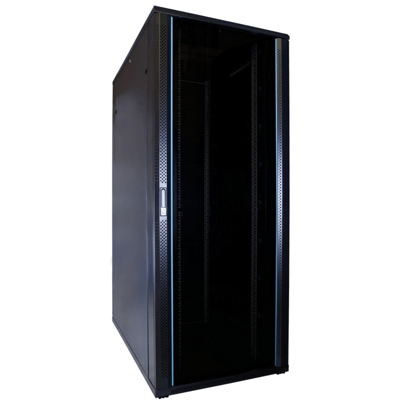 42U serverskab med glaslåge 800x1200x2000mm (BxDxH)
