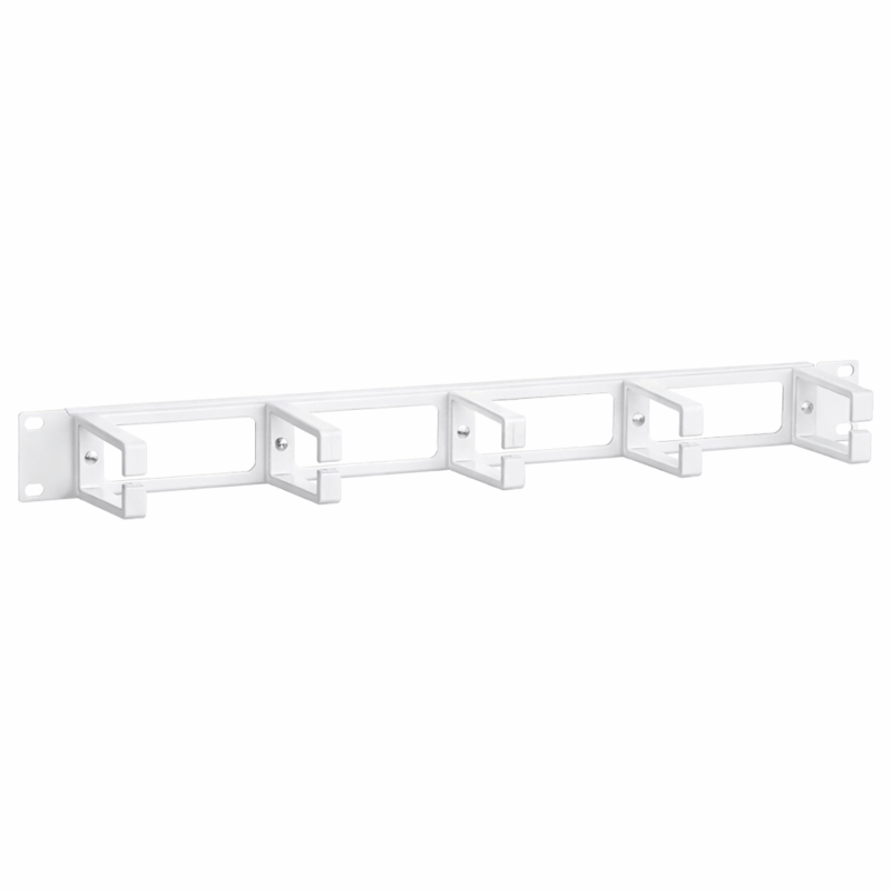 19 tommer kabelholder 1U hvid