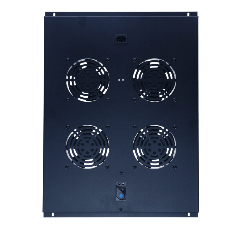 Ventilatorpakke med 4 blæsere og termostat velegnet til 800 mm dybe serverskabe