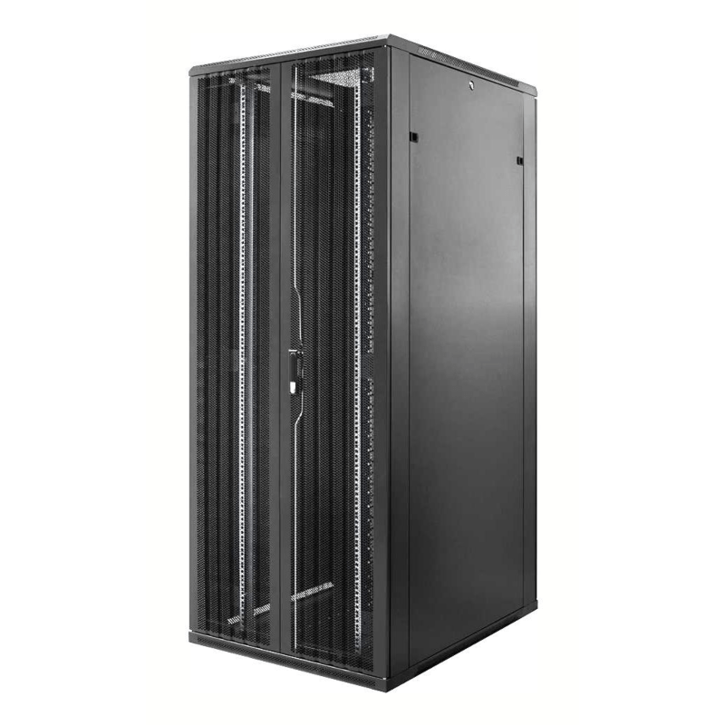 47U serverskab med dobbelt perforeret for- og bagdør 800x1200x2200mm (BxDxH)