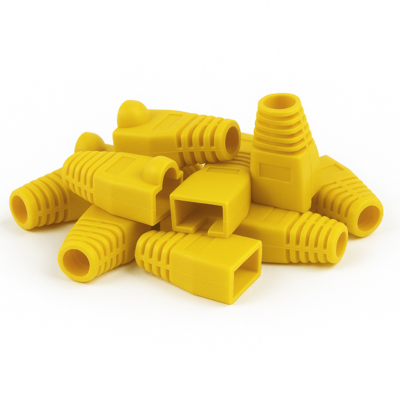 DANICOM RJ45 Kabelgennemføring Gul - 10 stk
