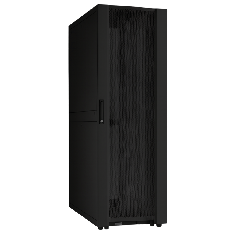 42U Datacenter serverskab med perforeret låge 600x1200x2000mm (BxDxH)