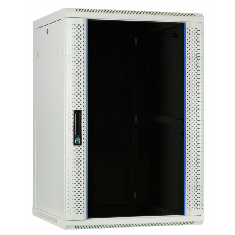 27U hvidt vægskab med glaslåge 600x600x1300mm (BxDxH)