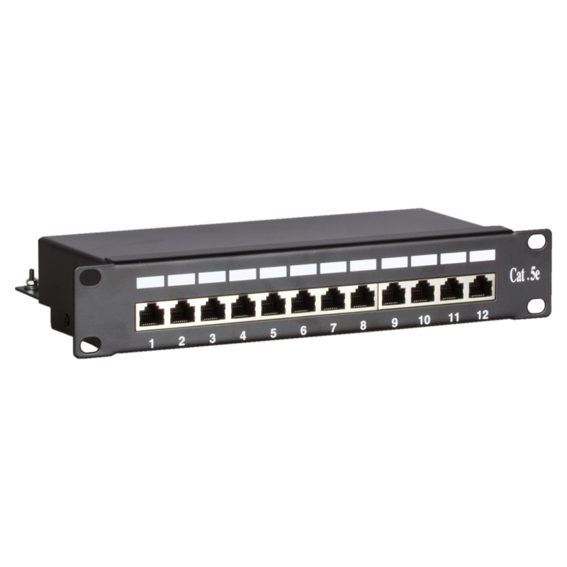 10 tommer CAT5e FTP patchpanel - 12 porte