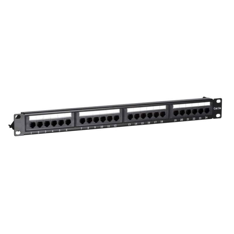 CAT5e UTP patch panel - 24 porte