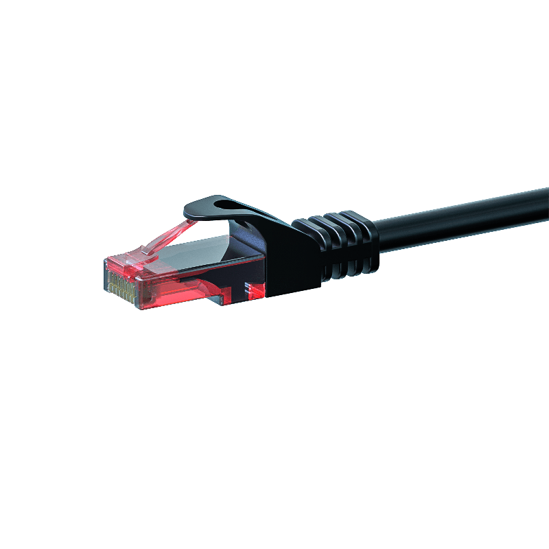 UTP CAT6 patchkabel 0,50m sort - 100% kobber