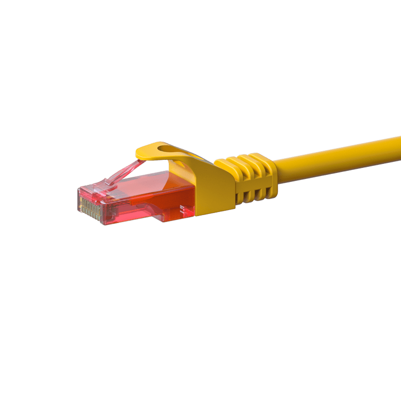 UTP CAT6 patchkabel 0,50m gul - 100% kobber