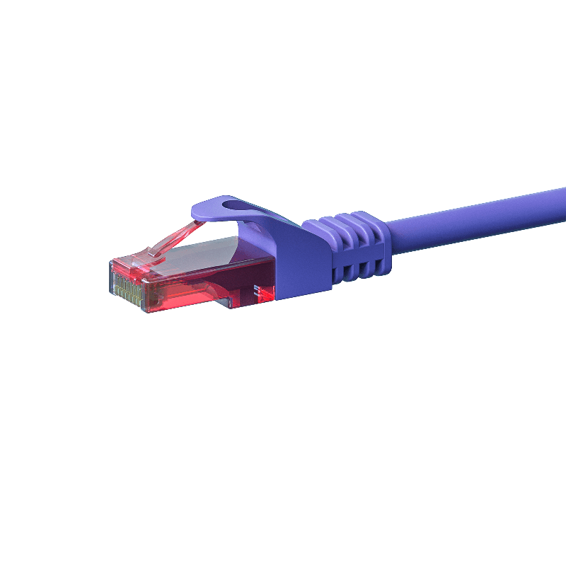 UTP CAT6 patchkabel 0,50m lilla - 100% kobber