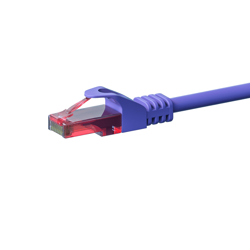 UTP CAT6 patchkabel 15m lilla - 100% kobber