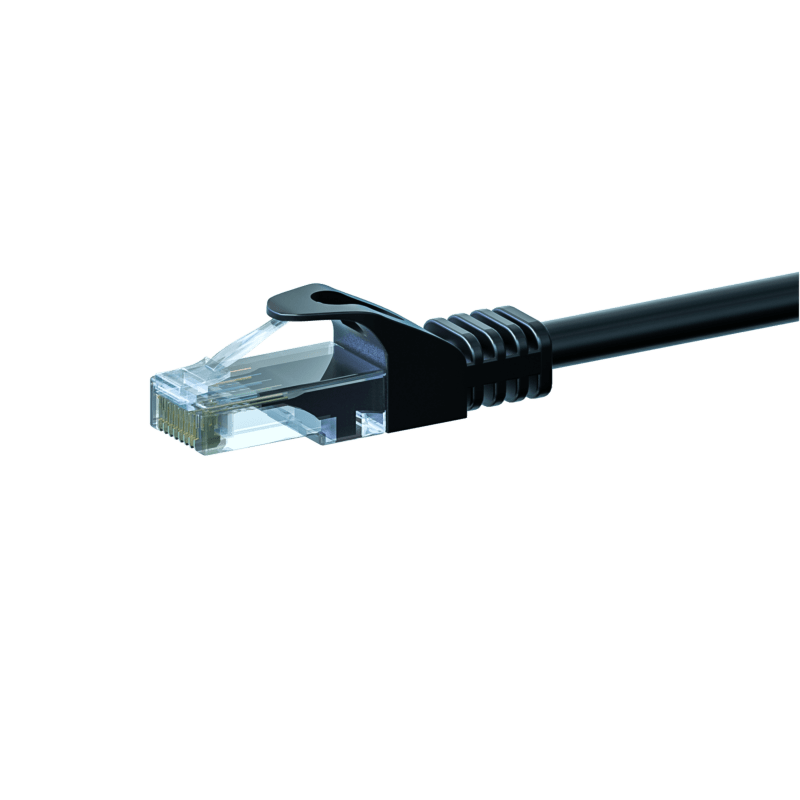 CAT6 UTP patch kabel 0,25m sort - CCA