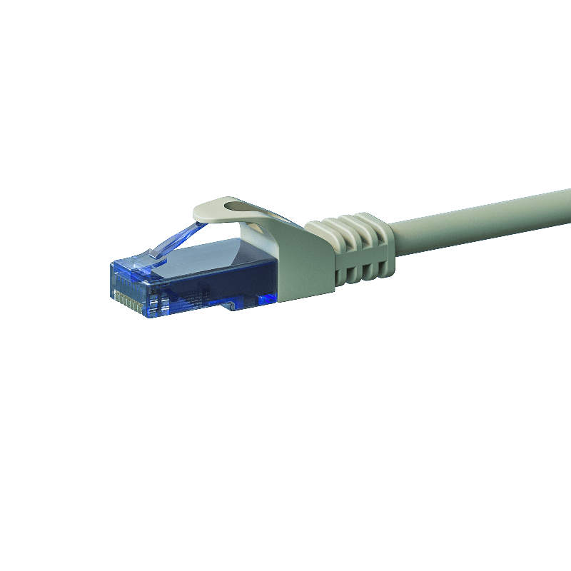 UTP CAT6a patchkabel 3m grå - 100% kobber