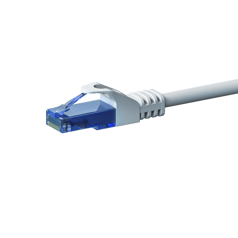 UTP CAT6a patchkabel 0,25m hvid - 100% kobber
