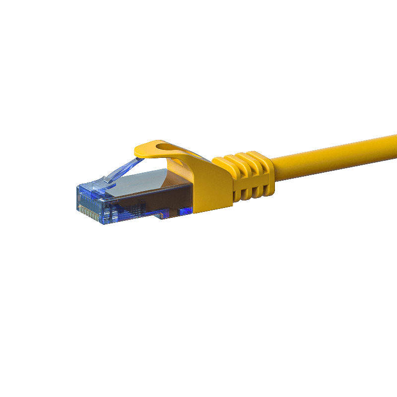 UTP CAT6a patchkabel 1m gul - 100% kobber