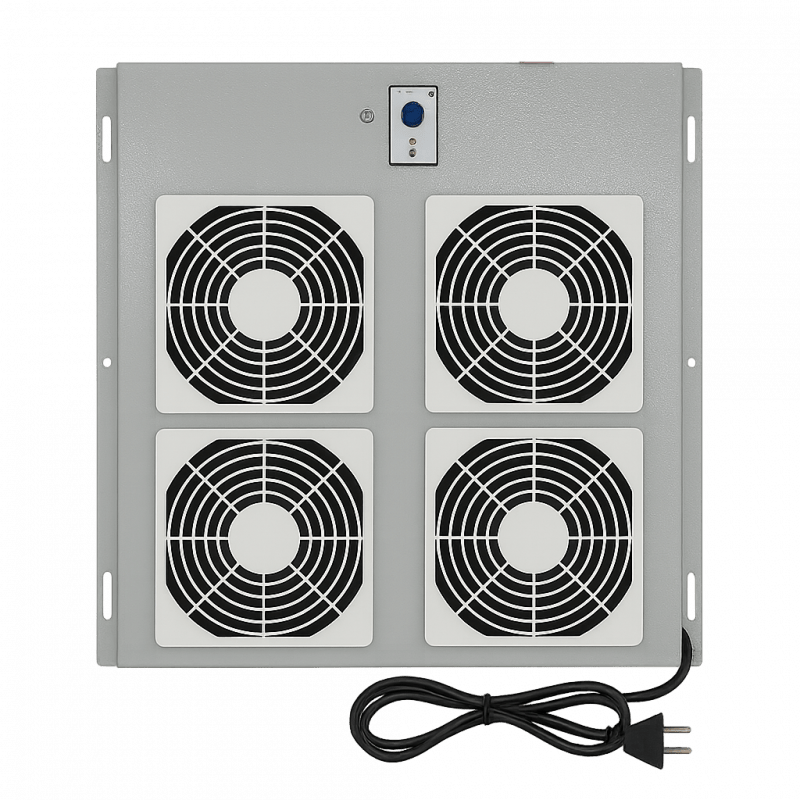 Ventilatorpakke med 4 blæsere og termostat velegnet til udendørs serverskabe