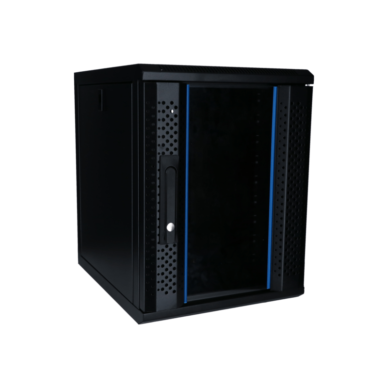10 tommer 9U serverskab med glaslåge 370x450x486mm (BxDxH)