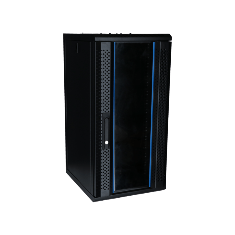 10 tommer 15U serverskab med glaslåge 370x450x752mm (BxDxH)