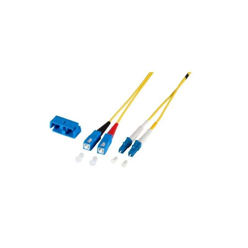 OS2 duplex fiberoptisk kabel LC-SC 20m