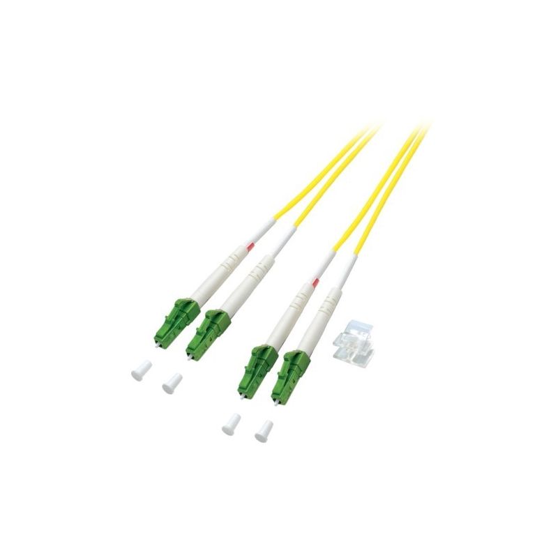 OS2 duplex fiberoptisk kabel LC/APC-LC/APC 1m