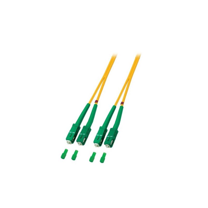 OS2 duplex fiberoptisk kabel SC/APC-SC/APC 1m