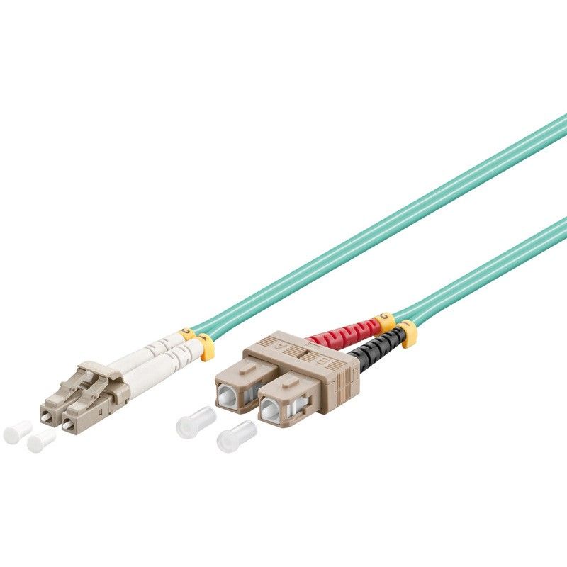 Fiberoptisk kabel LC-SC OM3 2m