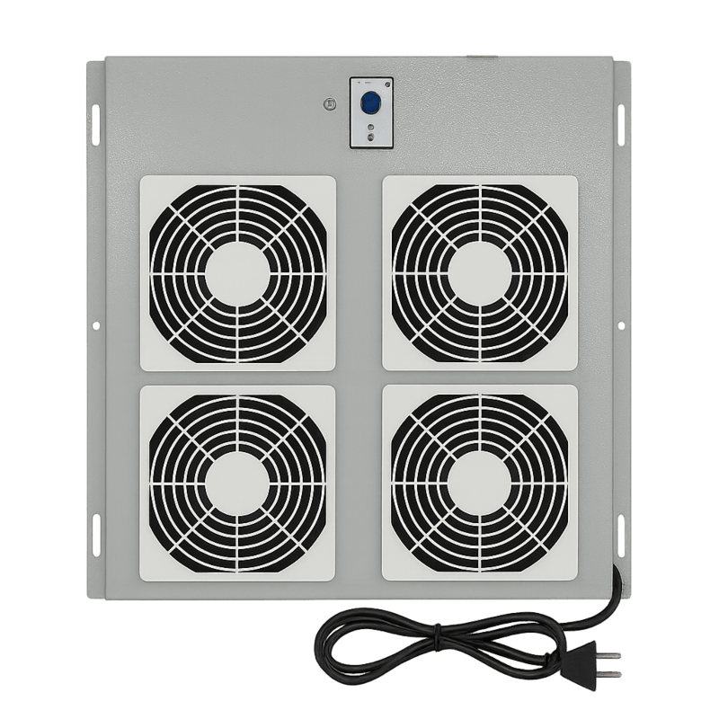 Ventilatorpakke med 4 blæsere og termostat velegnet til udendørs serverskabe