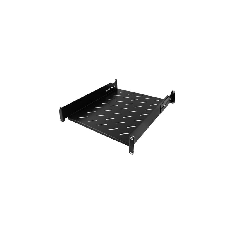 2U justerbar hylde, 19 tommer 550-680 mm dybde