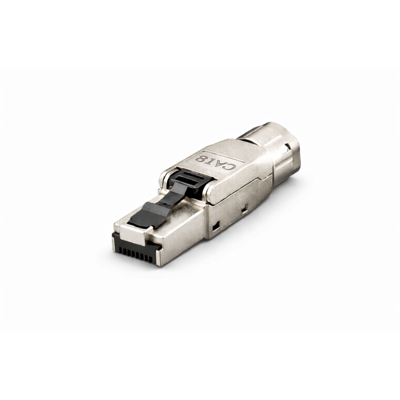 DANICOM S/FTP CAT8 Værktøjsfri RJ45-stik - til stiv kerne