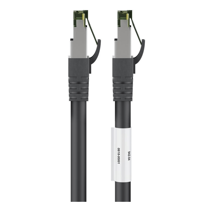Cat8 S/FTP (PIMF) patchkabel 1m sort