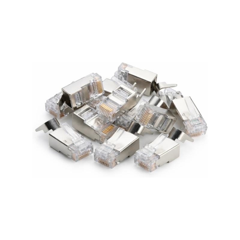 DANICOM SFTP CAT6a RJ45 stik - til stiv kerne - 10 stk.