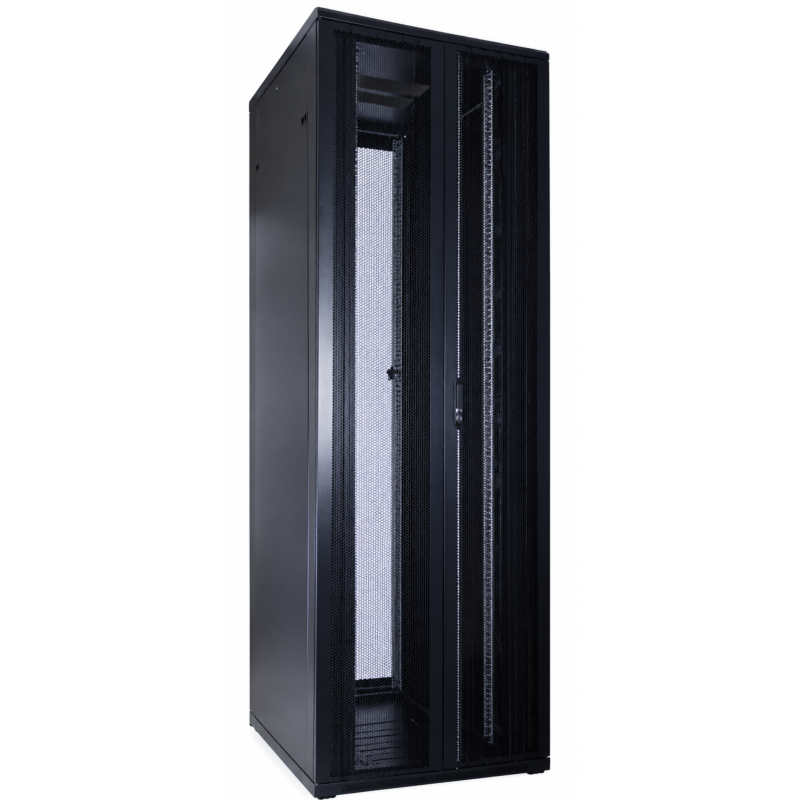 47U serverskab med dobbelt perforeret for- og bagdør 800x1200x2200mm (BxDxH)