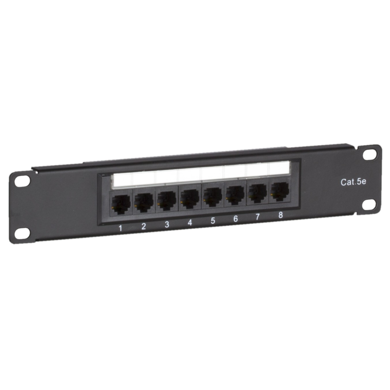 10 tommer CAT5e UTP patchpanel - 8 porte