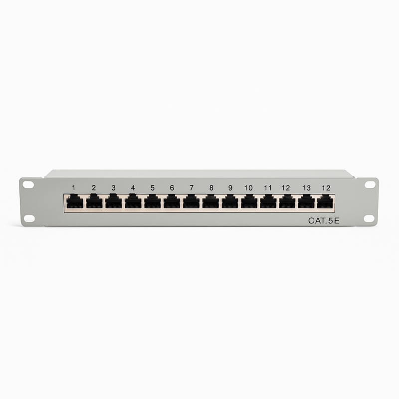 Cat5 10 tommer 12 port STP patch panel
