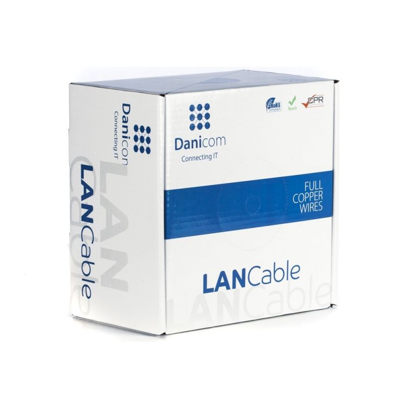 DANICOM CAT6 FTP 100m kabel på rulle fleksibel - PVC (Fca)