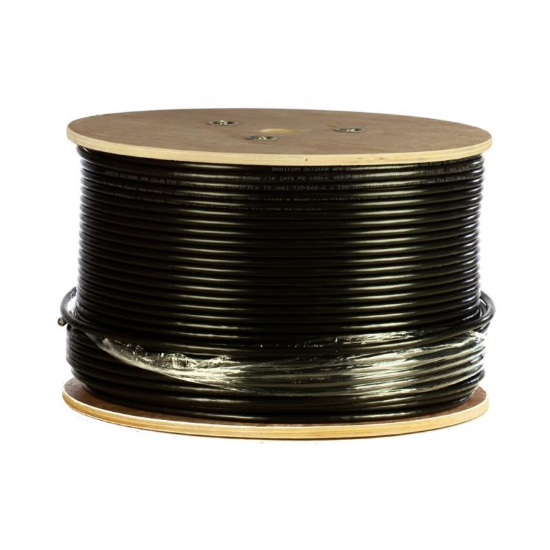 DANICOM CAT6 UTP 305m Udendørs kabel på rullestift - PE (Fca)