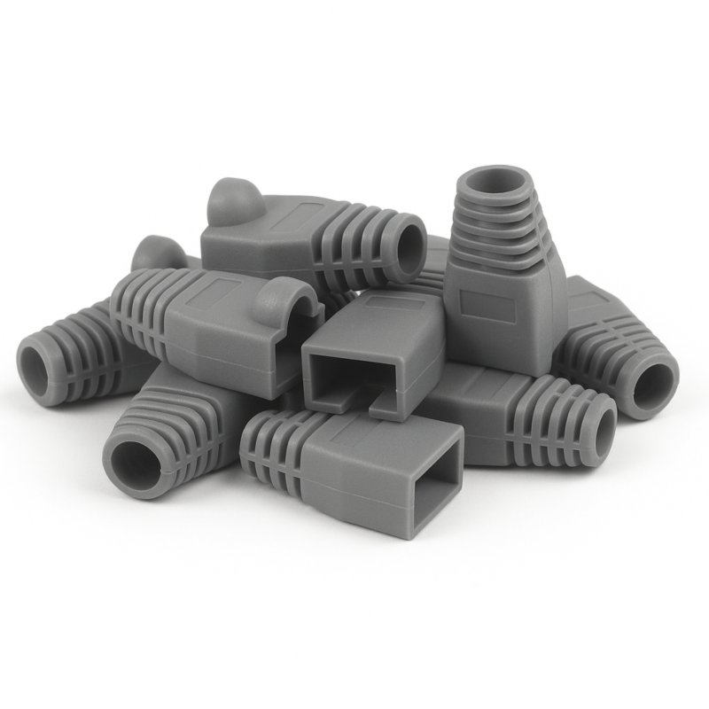DANICOM RJ45 kabelbeskytter grå stor - 10 stk