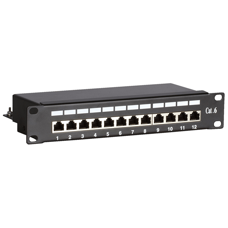 10 tommer CAT6 FTP patch panel - 12 porte