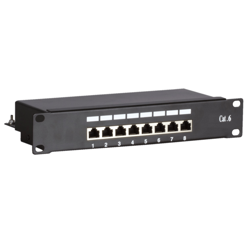 10 tommer CAT6 FTP patch panel - 8 porte