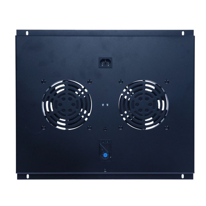 Ventilatorpakke med 2 blæsere og termostat velegnet til 600 mm dybe serverskabe