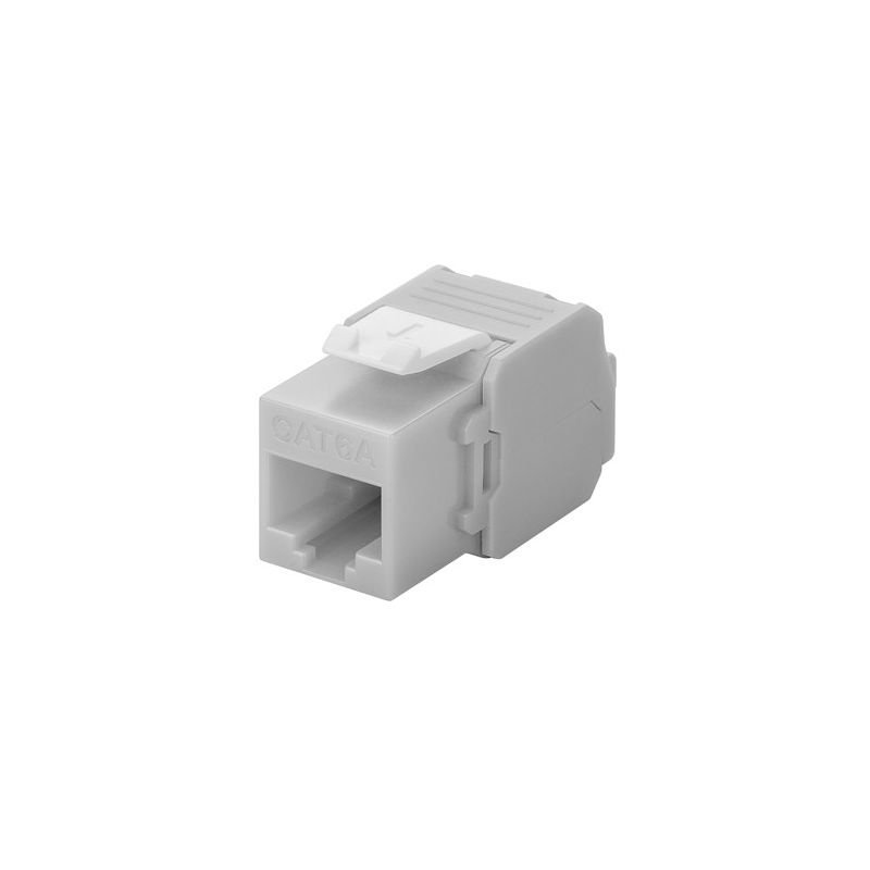 CAT6a UTP Keystone Connector - Værktøjsløs - Grå